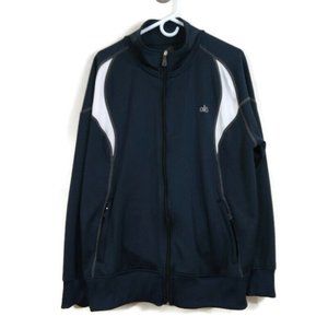 ALO Men's Air Land Ocean Cool Fit Athletic Track Jacket Navy Blue Size 2XL